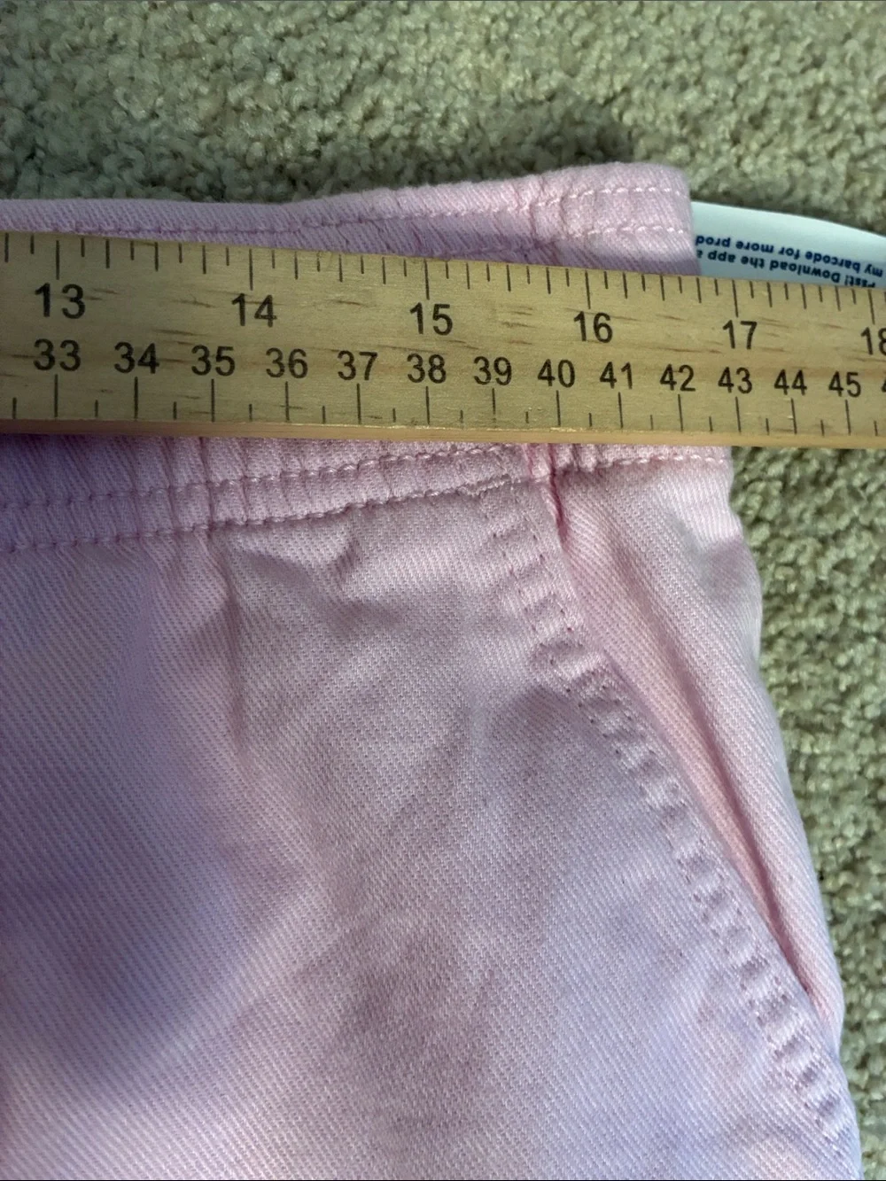 New! Old Navy High Rise Baggy Pink Wide-Leg Jeans 100% Cotton Girls XXL 18 Plus